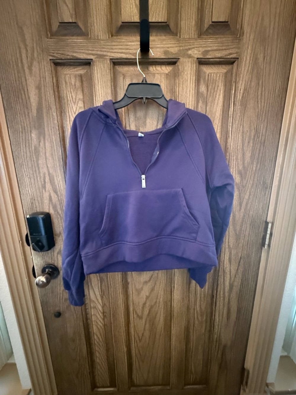 Lululemon Scuba Dupe Half Zip Hoodie Navy Blue Cropped Size M